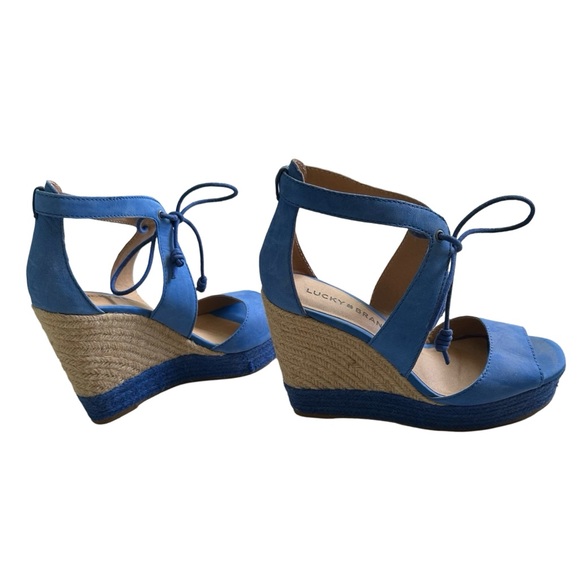 Lucky Brand Blue Sandal Wedges - Picture 8 of 13